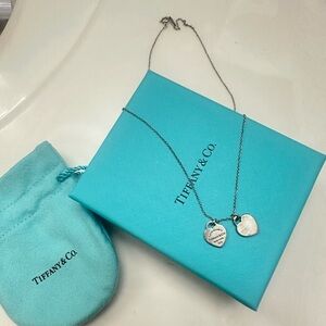 Tiffany & Co Double Heart Tag Pendant